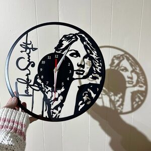 Taylor Swift vinyl cutout clock